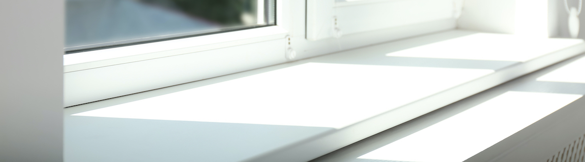 Rebord De Fenêtre UPVC Blanc – 900x200 Mm, Couvre-joint Plastique, Fini Nickel !
